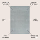 Fedir Minimalist Scandi Striped Indoor/Outdoor Area Rug