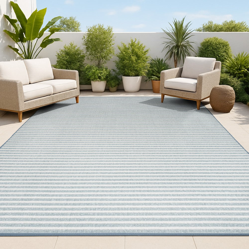 Fedir Minimalist Scandi Striped Indoor/Outdoor Area Rug