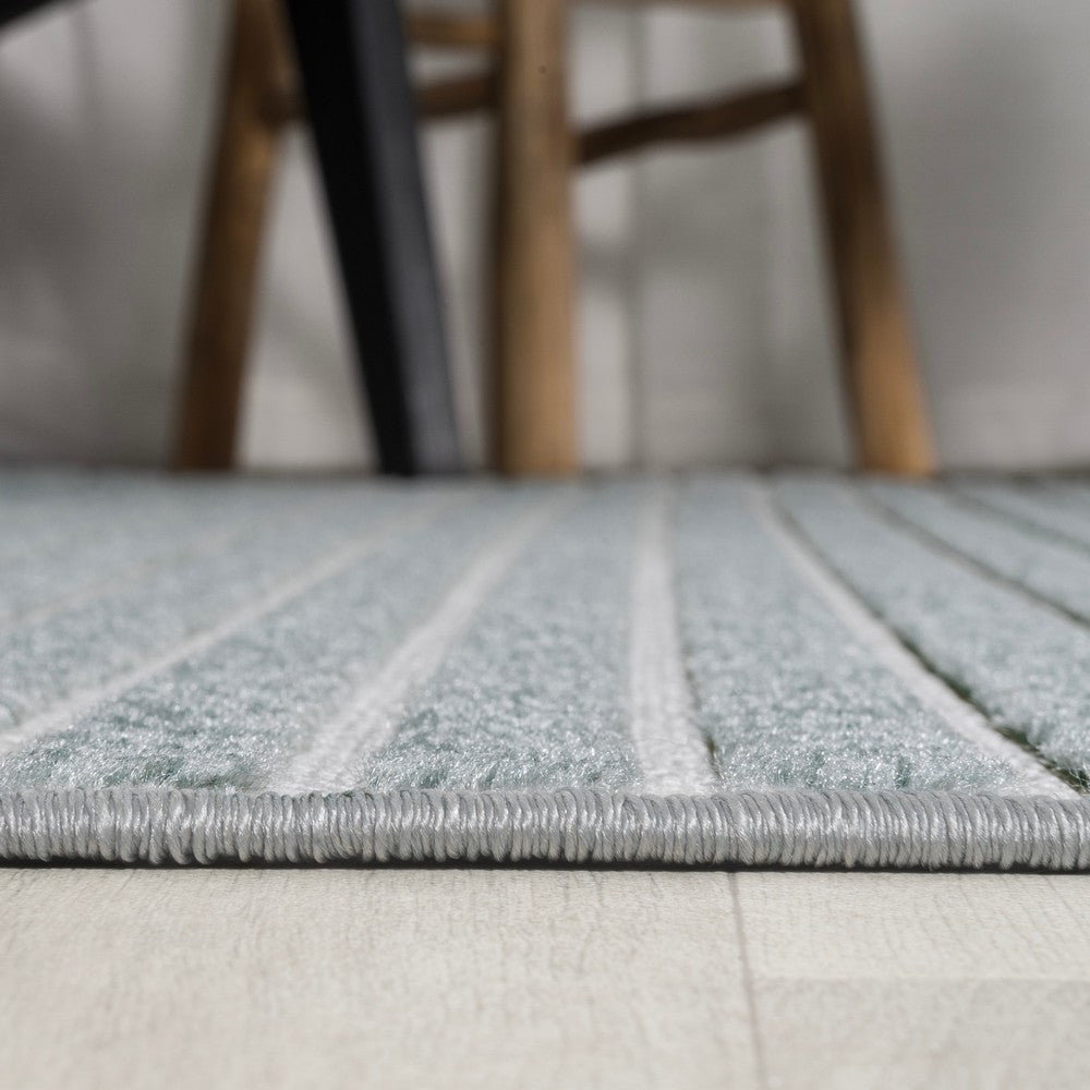 Fedir Minimalist Scandi Striped Indoor/Outdoor Area Rug