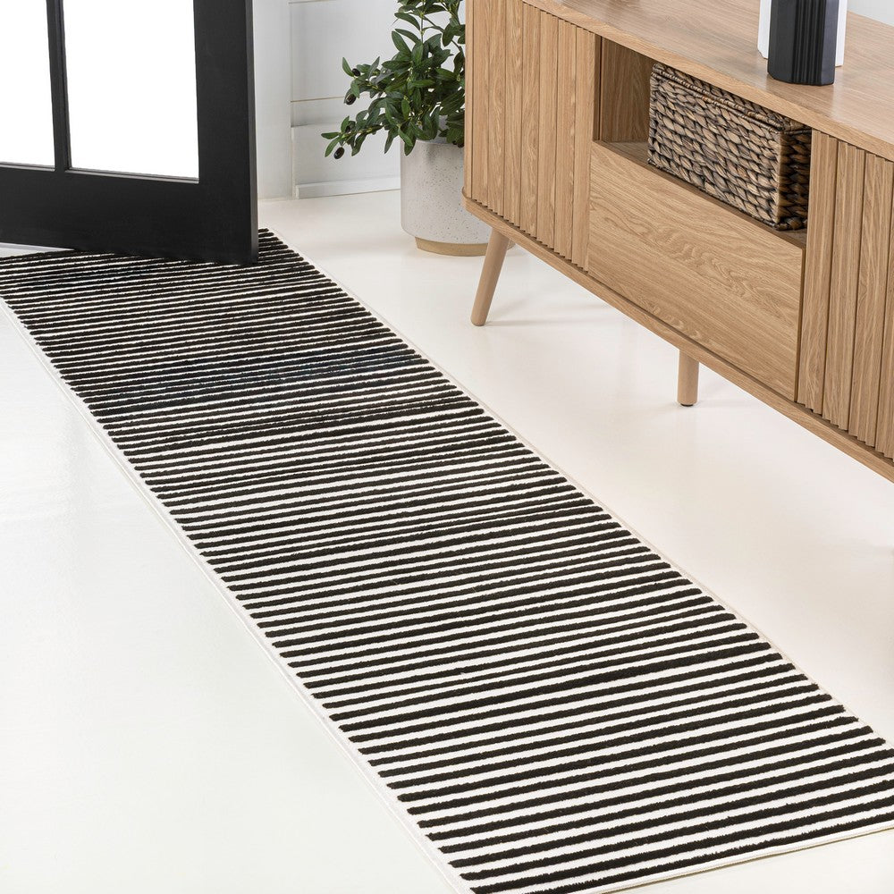 Fedir Minimalist Scandi Striped Indoor/Outdoor Area Rug