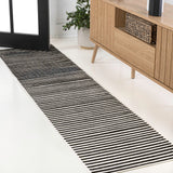 Fedir Minimalist Scandi Striped Indoor/Outdoor Area Rug