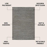 Fedir Minimalist Scandi Striped Indoor/Outdoor Area Rug