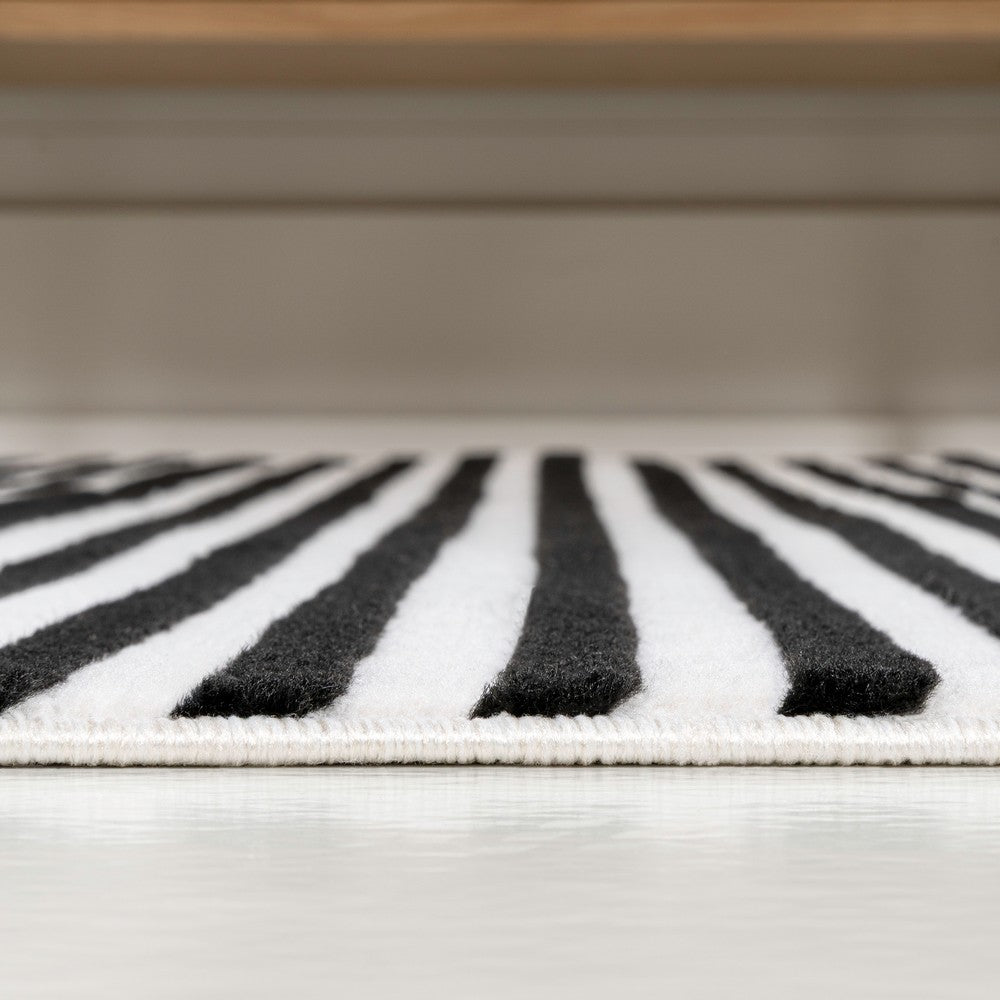 Fedir Minimalist Scandi Striped Indoor/Outdoor Area Rug