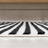 Fedir Minimalist Scandi Striped Indoor/Outdoor Area Rug