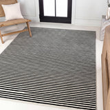 Fedir Minimalist Scandi Striped Indoor/Outdoor Area Rug
