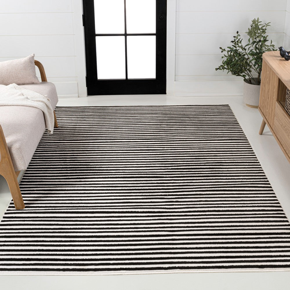 Fedir Minimalist Scandi Striped Indoor/Outdoor Area Rug