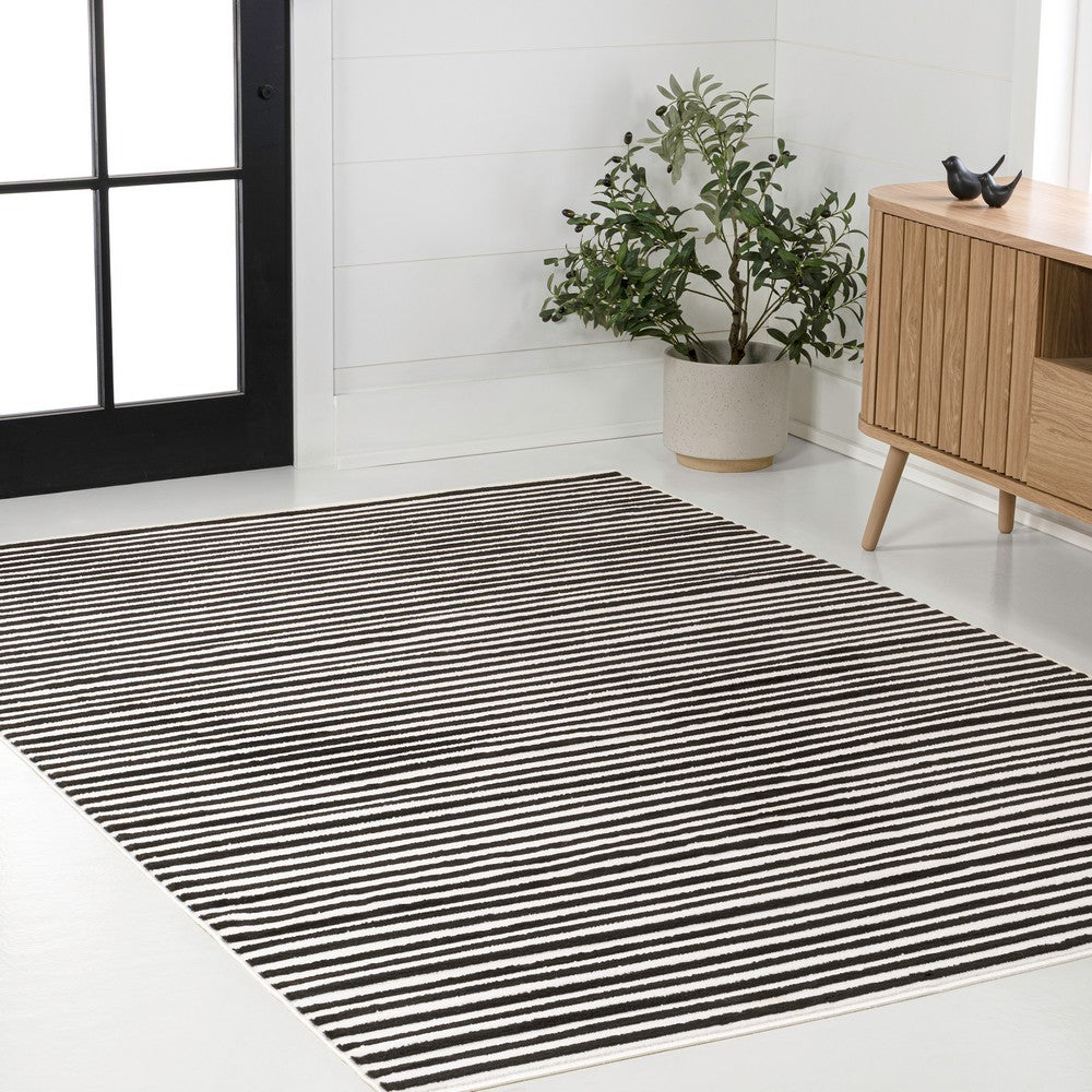 Fedir Minimalist Scandi Striped Indoor/Outdoor Area Rug