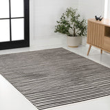 Fedir Minimalist Scandi Striped Indoor/Outdoor Area Rug