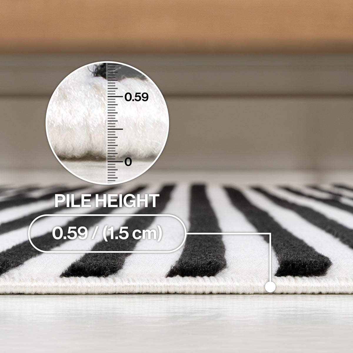Fedir Minimalist Scandi Striped Indoor/Outdoor Area Rug