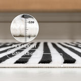 Fedir Minimalist Scandi Striped Indoor/Outdoor Area Rug