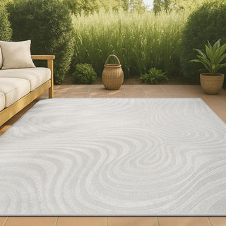 Teodor Abstract Groovy Striped Indoor/Outdoor Rug