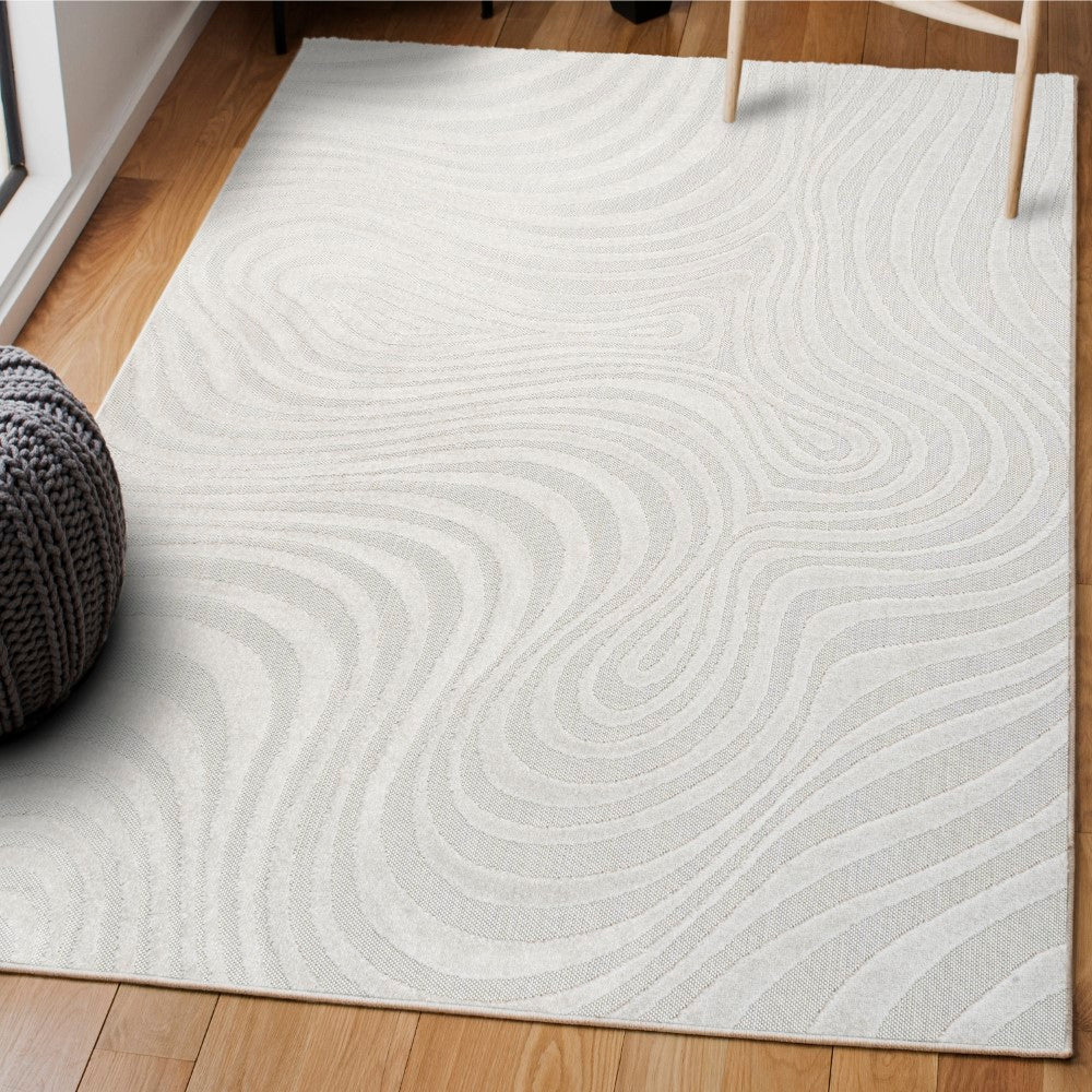 Teodor Abstract Groovy Striped Indoor/Outdoor Rug