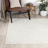 Teodor Abstract Groovy Striped Indoor/Outdoor Rug
