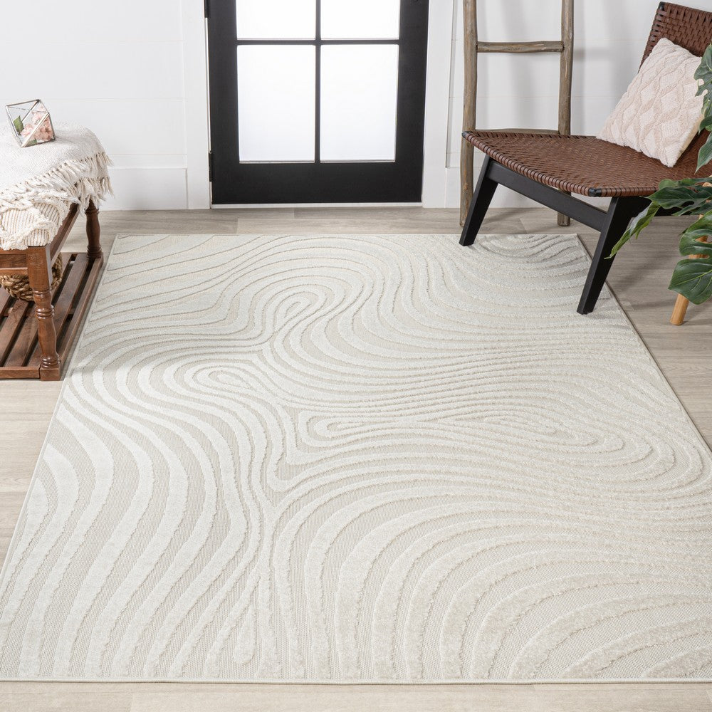 Teodor Abstract Groovy Striped Indoor/Outdoor Rug