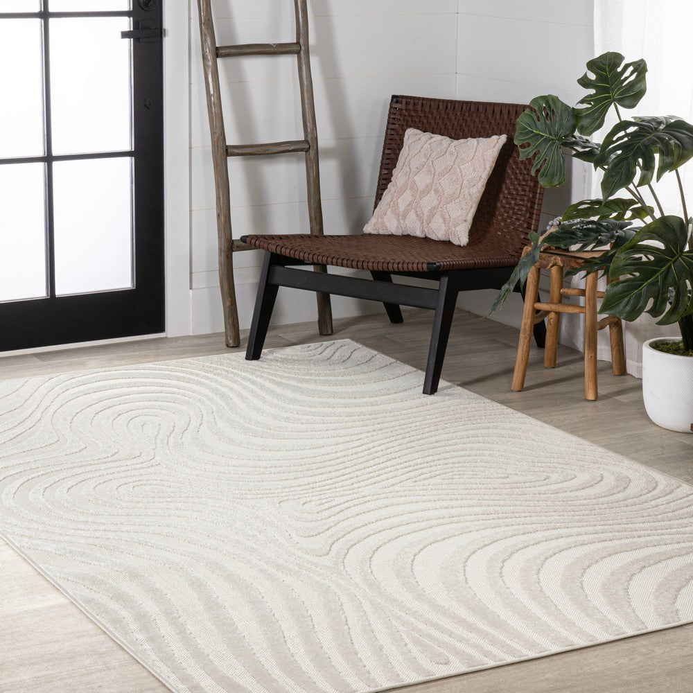 Teodor Abstract Groovy Striped Indoor/Outdoor Rug
