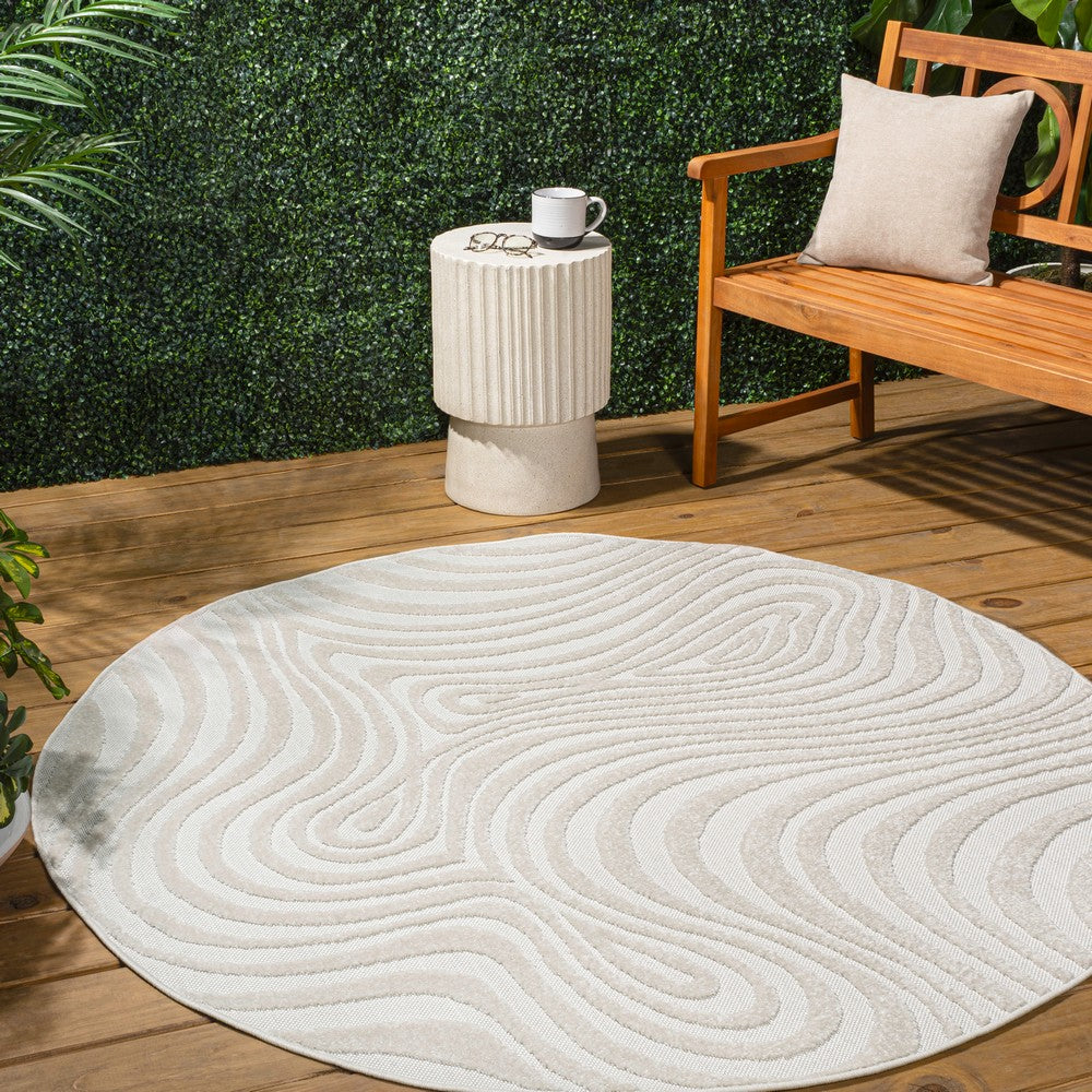 Teodor Abstract Groovy Striped Indoor/Outdoor Rug