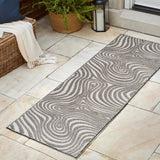 Teodor Abstract Groovy Striped Indoor/Outdoor Rug