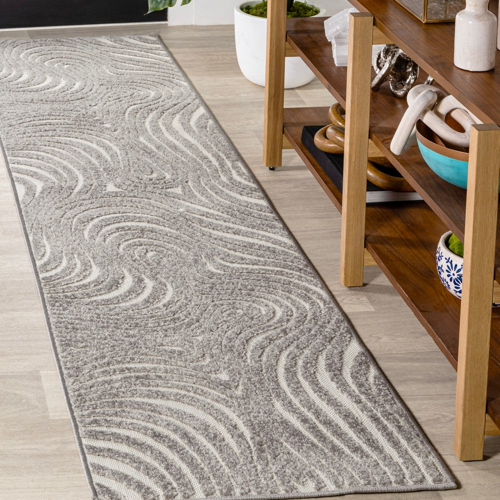 Teodor Abstract Groovy Striped Indoor/Outdoor Rug
