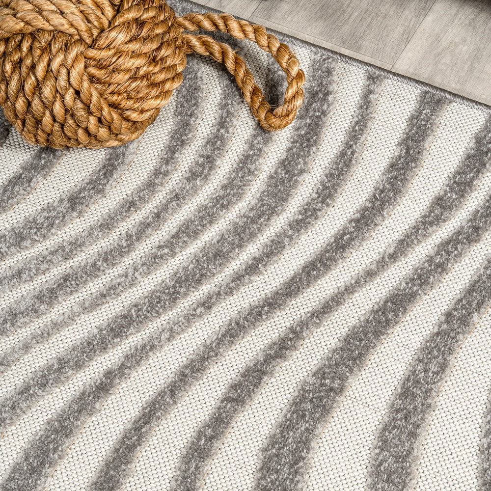 Teodor Abstract Groovy Striped Indoor/Outdoor Rug