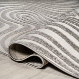 Teodor Abstract Groovy Striped Indoor/Outdoor Rug