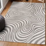 Teodor Abstract Groovy Striped Indoor/Outdoor Rug