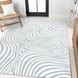 Teodor Abstract Groovy Striped Indoor/Outdoor Rug