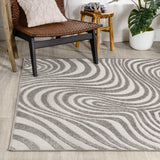 Teodor Abstract Groovy Striped Indoor/Outdoor Rug