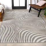 Teodor Abstract Groovy Striped Indoor/Outdoor Rug