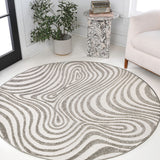 Teodor Abstract Groovy Striped Indoor/Outdoor Rug