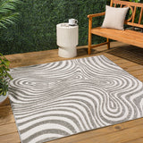 Teodor Abstract Groovy Striped Indoor/Outdoor Rug
