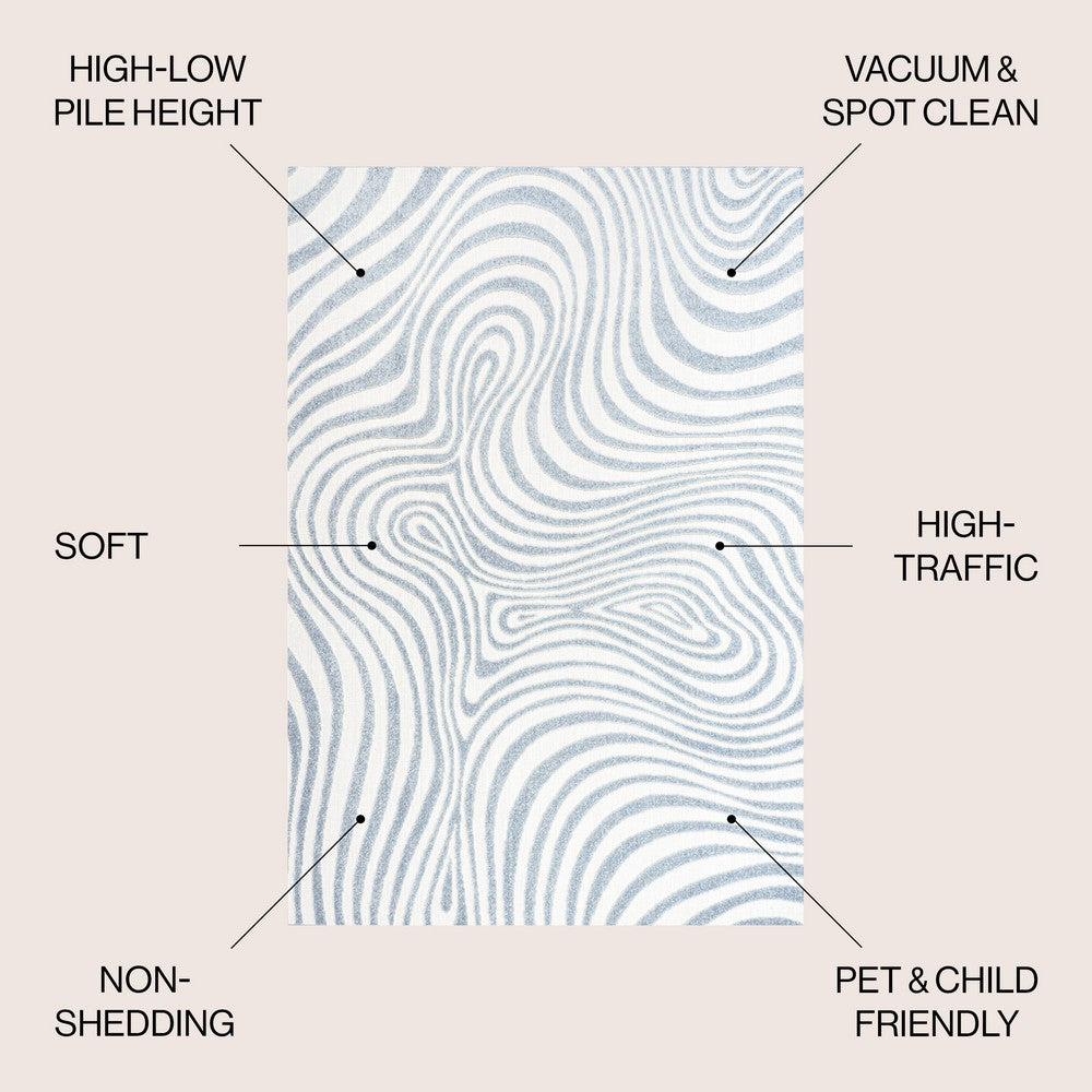 Teodor Abstract Groovy Striped Indoor/Outdoor Rug