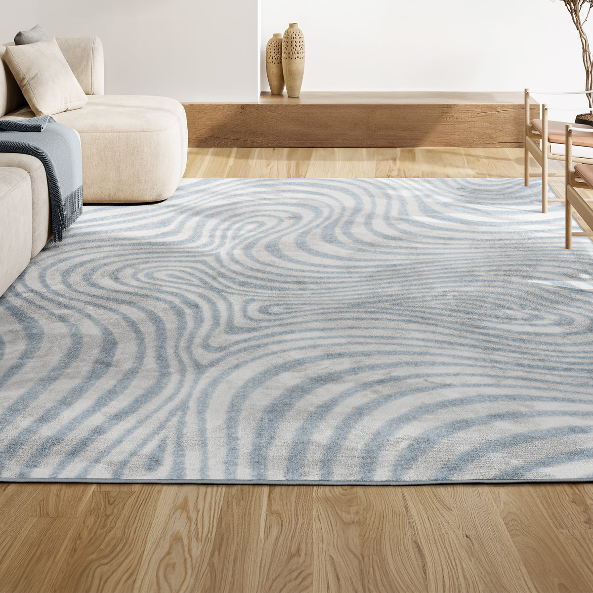 Teodor Abstract Groovy Striped Indoor/Outdoor Rug