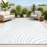Teodor Abstract Groovy Striped Indoor/Outdoor Rug