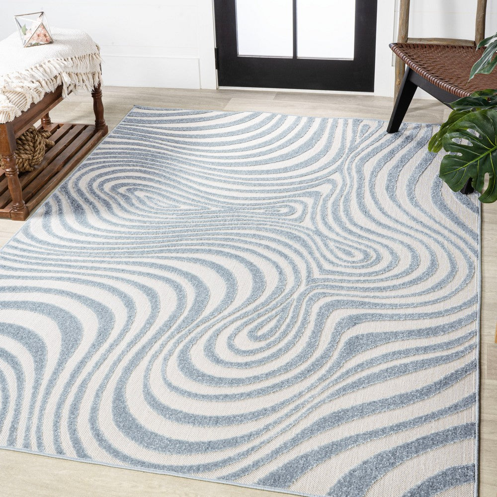 Teodor Abstract Groovy Striped Indoor/Outdoor Rug