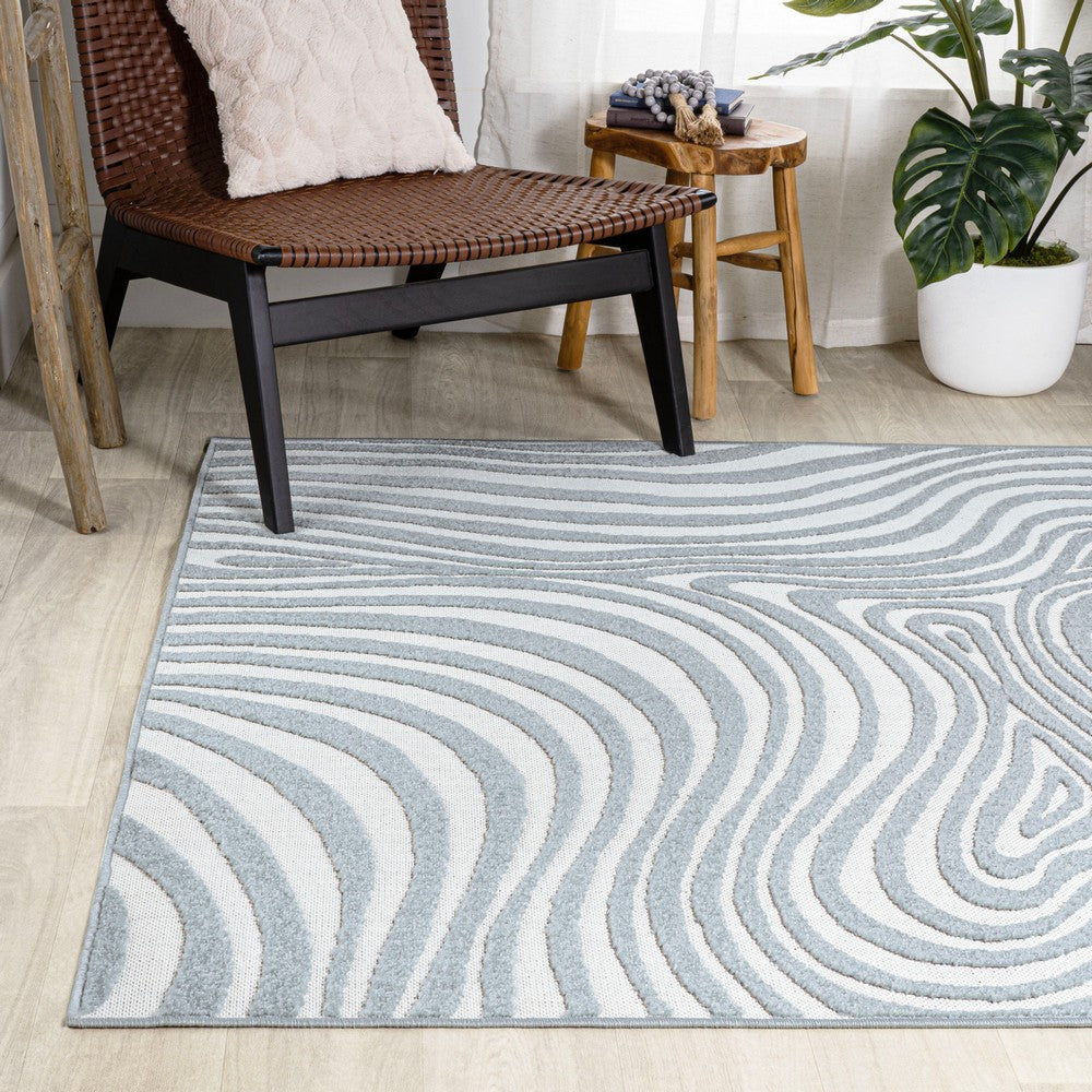 Teodor Abstract Groovy Striped Indoor/Outdoor Rug
