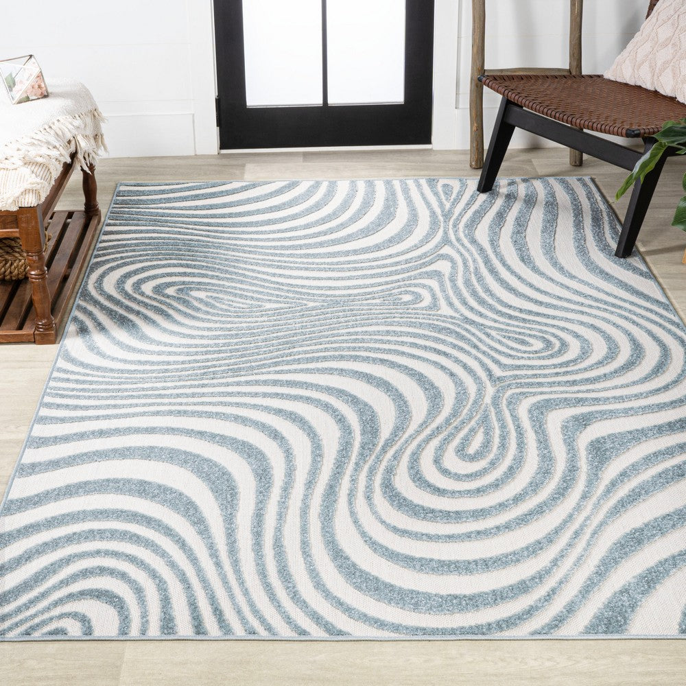 Teodor Abstract Groovy Striped Indoor/Outdoor Rug