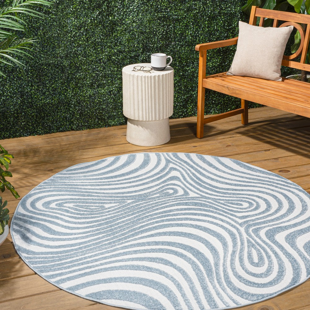 Teodor Abstract Groovy Striped Indoor/Outdoor Rug