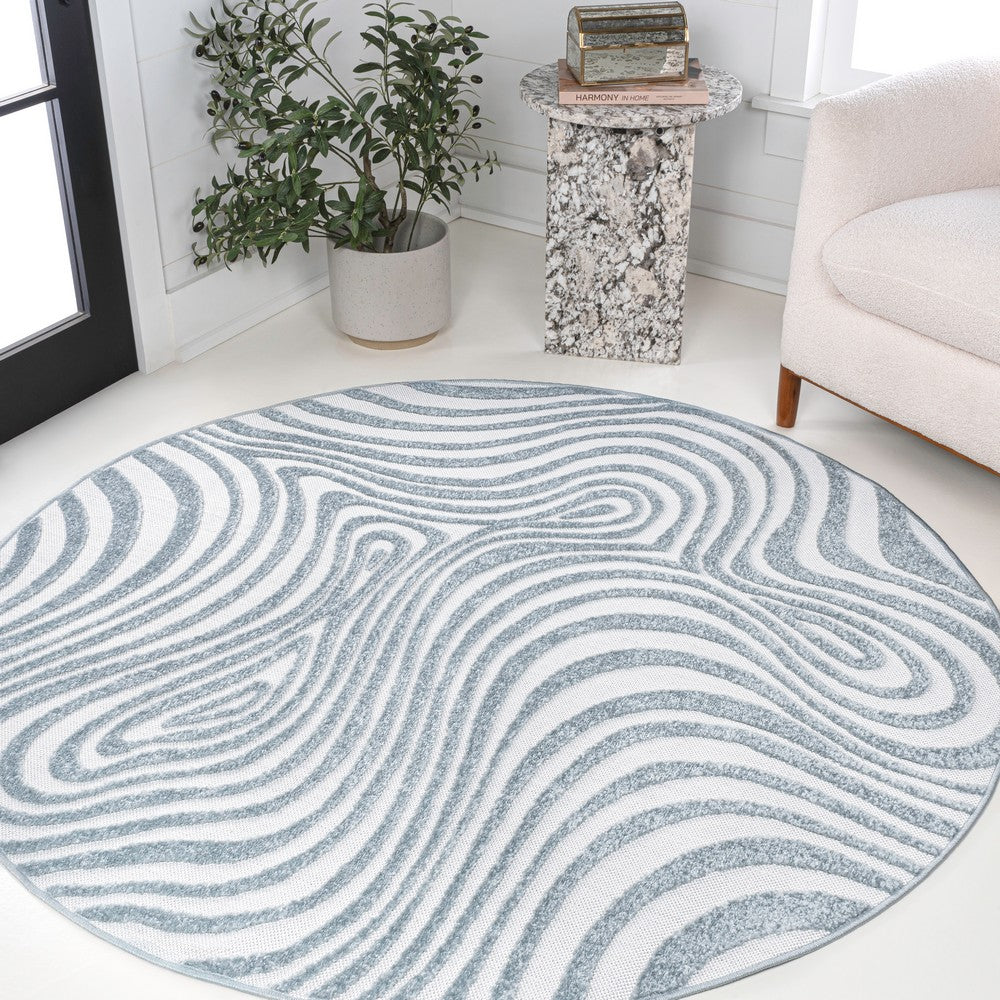 Teodor Abstract Groovy Striped Indoor/Outdoor Rug