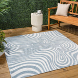Teodor Abstract Groovy Striped Indoor/Outdoor Rug