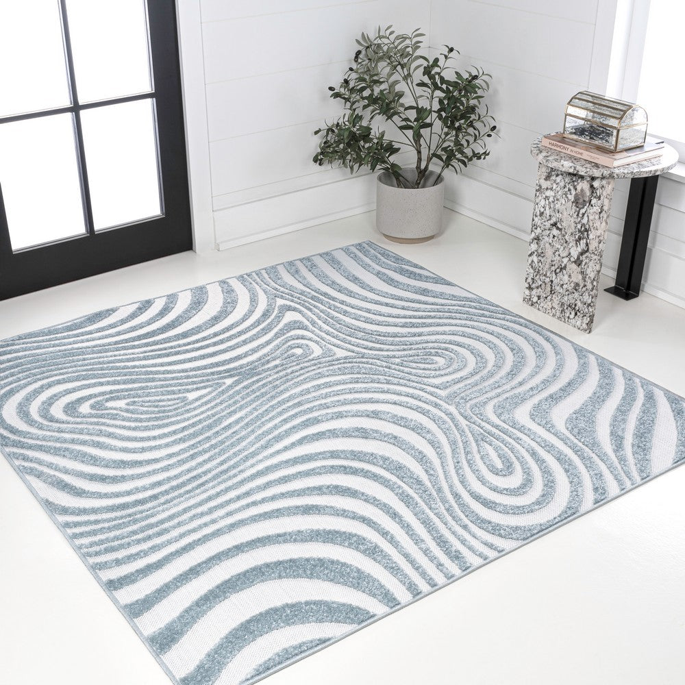 Teodor Abstract Groovy Striped Indoor/Outdoor Rug
