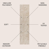 Teodor Abstract Groovy Striped Indoor/Outdoor Rug