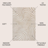 Teodor Abstract Groovy Striped Indoor/Outdoor Rug