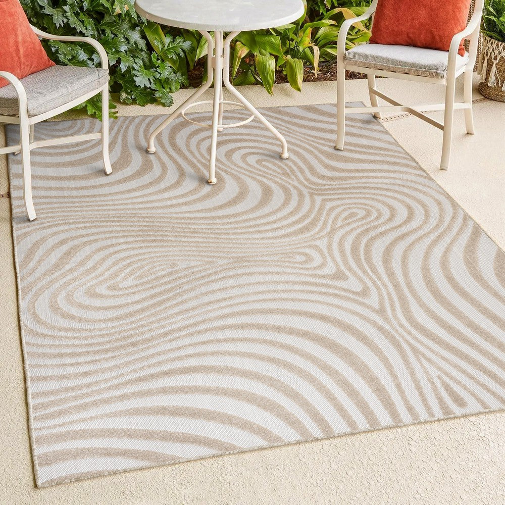 Teodor Abstract Groovy Striped Indoor/Outdoor Rug