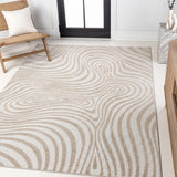 Teodor Abstract Groovy Striped Indoor/Outdoor Rug
