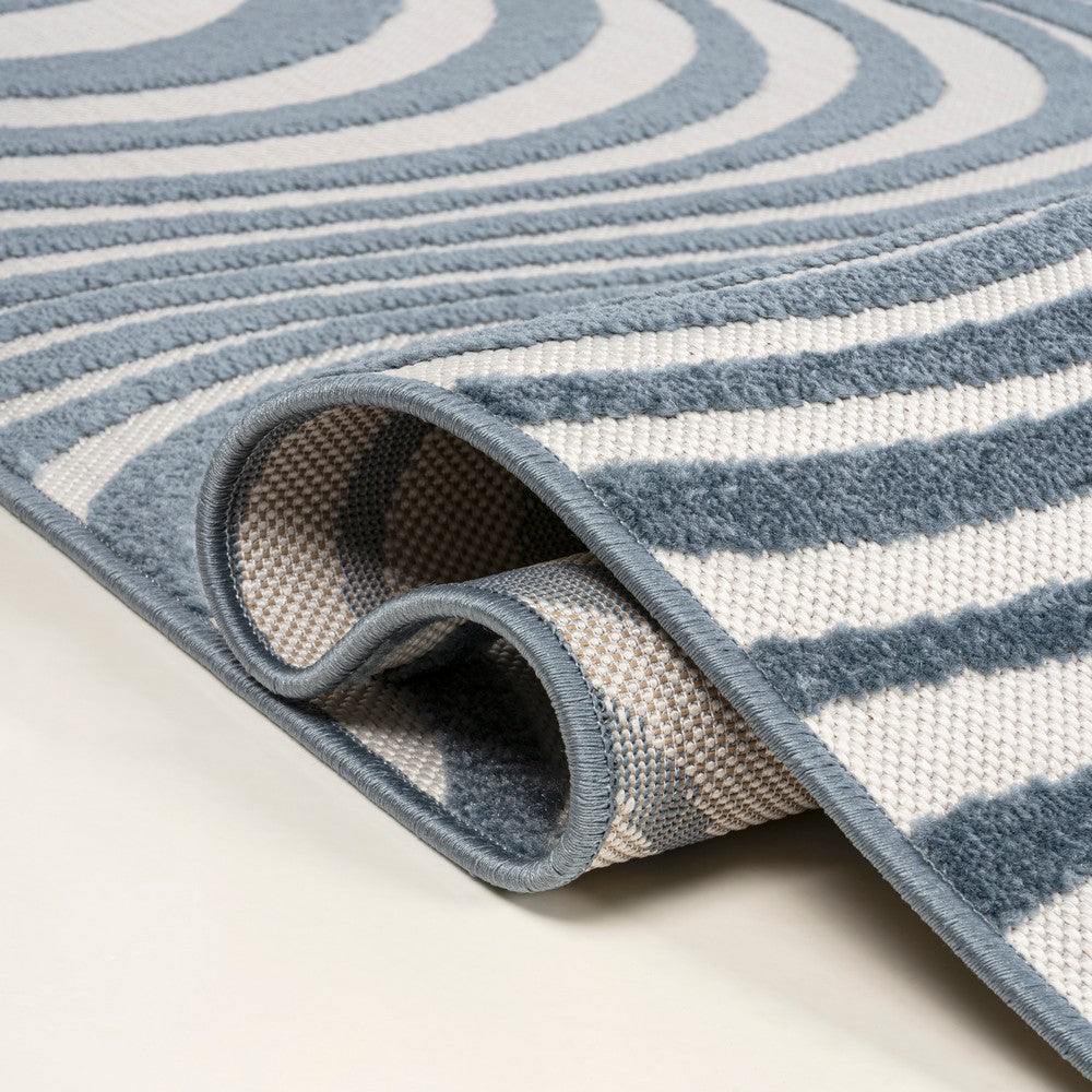 Teodor Abstract Groovy Striped Indoor/Outdoor Rug
