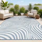 Teodor Abstract Groovy Striped Indoor/Outdoor Rug