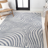 Teodor Abstract Groovy Striped Indoor/Outdoor Rug
