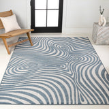 Teodor Abstract Groovy Striped Indoor/Outdoor Rug