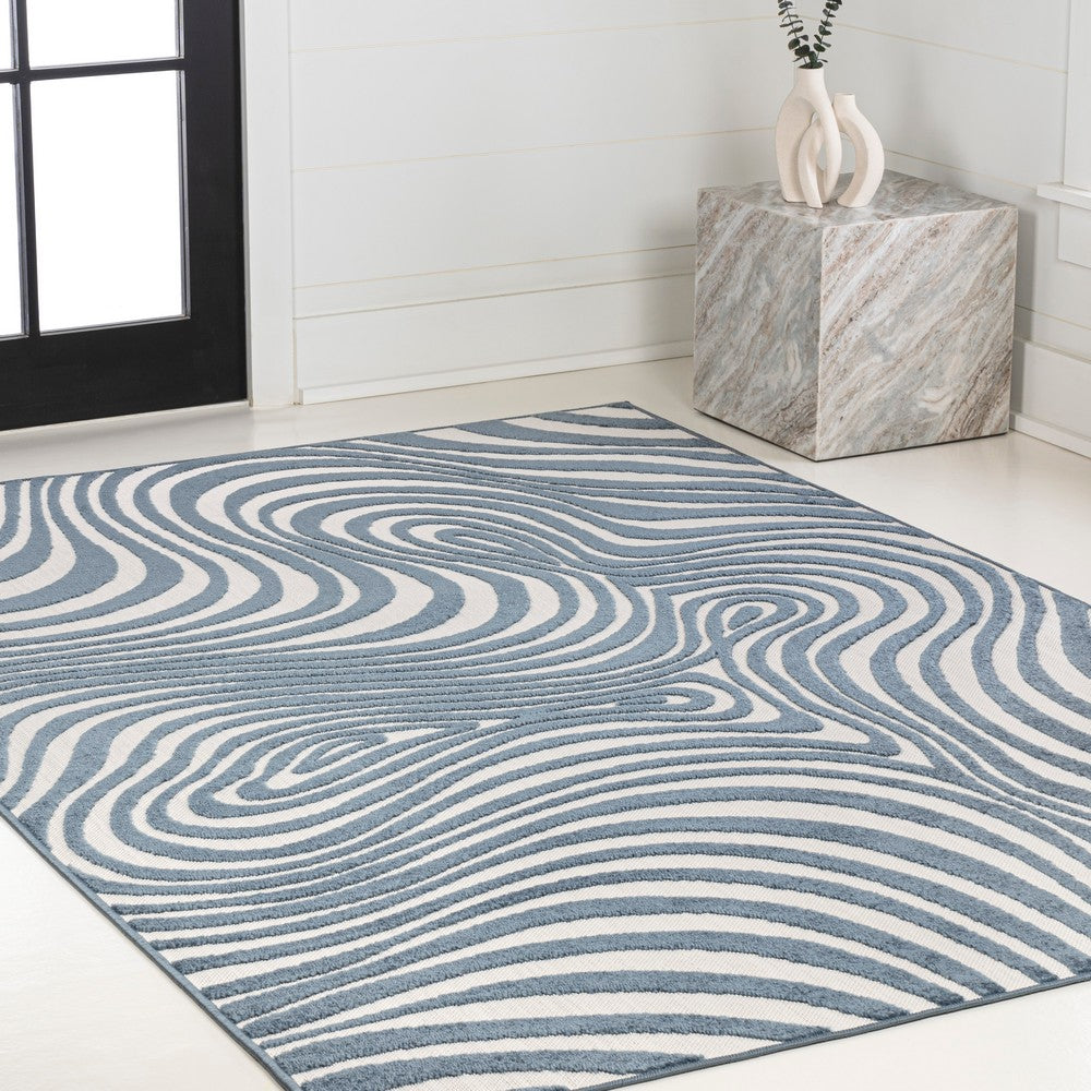 Teodor Abstract Groovy Striped Indoor/Outdoor Rug