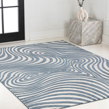 Teodor Abstract Groovy Striped Indoor/Outdoor Rug